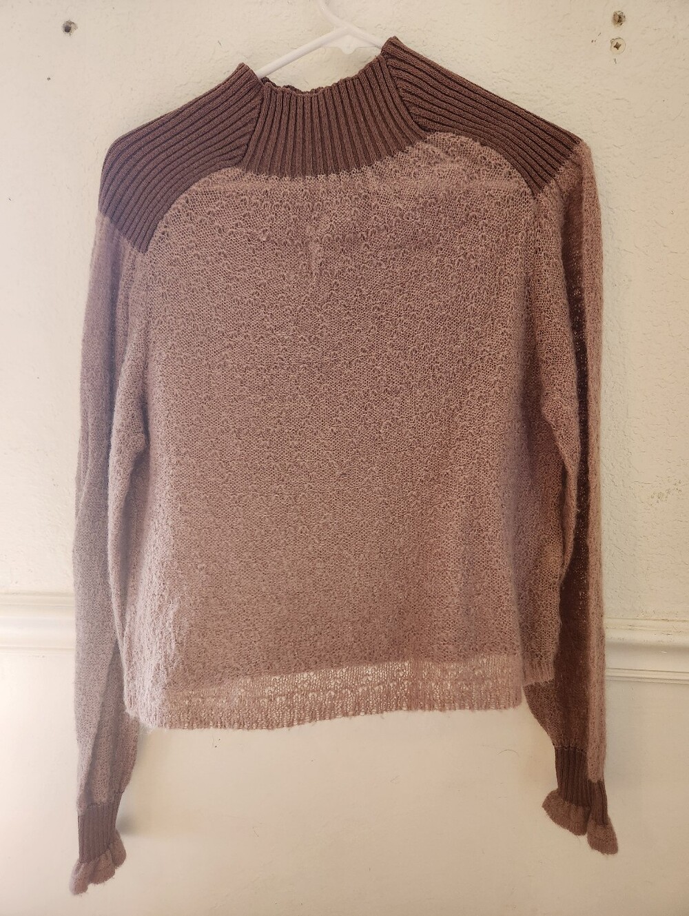 Two-Tone Turtle Neck Sweater - Picture 3 of 3